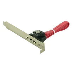 LogiLink eSATA > SATA 0.5m câble SATA SATA 7-pin Noir, Rouge