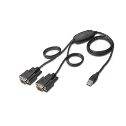 Digitus DA-70158 câble Série Noir 1,5 m USB Type-A DB-9