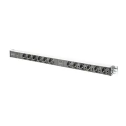 Digitus Bloc multiprise avec profilé en aluminium et protection contre la surcharge, prise électrique à contact de protection avec 12 sorties, connect