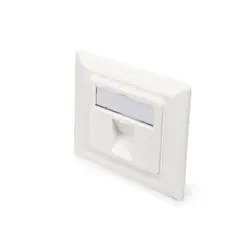 Digitus Boîtier vide pour modules Keystone, cadre de 80 x 80 mm + plaque centrale de 50x50 mm