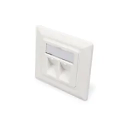 Digitus Boîtier vide pour modules Keystone, cadre de 80 x 80 mm + plaque centrale de 50x50 mm