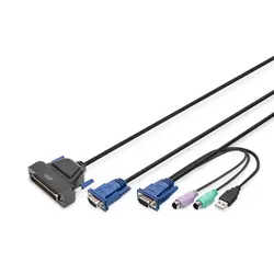 Digitus Commutateur clavier-vidéo-souris modulaire, port unique