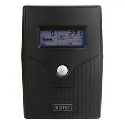 Digitus DN-170064-LCD alimentation d'énergie non interruptible Interactivité de ligne 0,8 kVA 480 W 2 sortie(s) CA