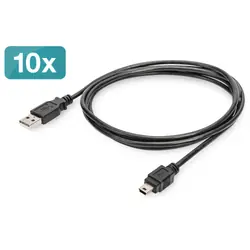 Digitus Câble de raccordement USB 2.0, kit de 10