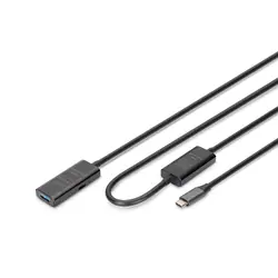 Digitus Câble d'extension actif USB 3.2 Gen1 5G, USB-C - USB-A, 10m