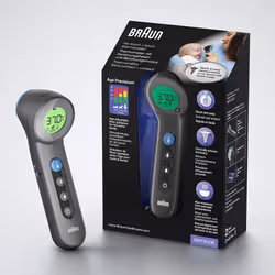 Braun BNT 400 BK Thermomètre à distance Gris Front Boutons - Vue supplémentaire 3