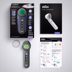 Braun BNT 400 BK Thermomètre à distance Gris Front Boutons - Vue supplémentaire 4