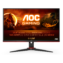 AOC 24G2SPU/BK écran plat de PC 60,5 cm (23.8") 1920 x 1080 pixels Full HD Noir, Rouge