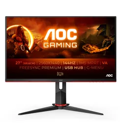 AOC G2 Q27G2U/BK écran plat de PC 68,6 cm (27") 2560 x 1440 pixels Quad HD LED Noir, Rouge