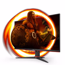 AOC 24G2SAE/BK écran plat de PC 60,5 cm (23.8") 1920 x 1080 pixels Full HD Noir, Rouge (24G2SAE/BK) - Vue supplémentaire 2