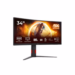 AOC G4 CU34G4 écran plat de PC 86,4 cm (34") 3440 x 1440 pixels Wide Quad HD LED Noir, Rouge - Vue supplémentaire 2
