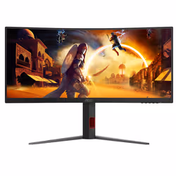 AOC G4 CU34G4 écran plat de PC 86,4 cm (34") 3440 x 1440 pixels Wide Quad HD LED Noir, Rouge - Vue supplémentaire 5