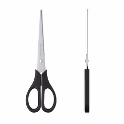 ErichKrause Standard Ciseaux d'office Découpe droite Noir, Acier inoxydable - Vue supplémentaire 2