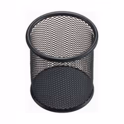 Porte-stylo cylindrique en métal ErichKrause® Compass - Noir (22501)