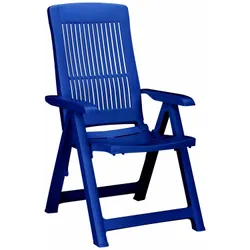 Best 18200320 chaise d'extérieur Dîner Siège rigide Dossier rigide Plastique Bleu