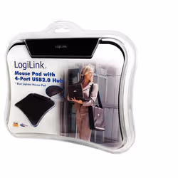 LogiLink Mousepad + 4-Port USB HUB 480 Mbit/s Noir - Vue supplémentaire 2