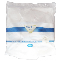 Coton Sterilux Pads 8x10cm 200 rectangles Hartmann