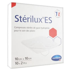 Hartmann Stérilux ES Compresses de Gaze Stériles 10 x 10 cm 10 x 2 Pcs