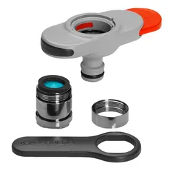 Gardena 18210-20 raccord des tuyaux d'eau Connecteur de robinet Noir, Chrome, Gris 1 pièce(s)