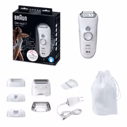 Braun Épilateur Silk-épil 7-561 Wet & Dry avec 6 accessoires incluant une tête de rasage et un embout tondeuse - Vue supplémentaire 6