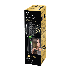 Braun BR710 Adulte Brosse à cheveux rectangulaire Noir, Vert