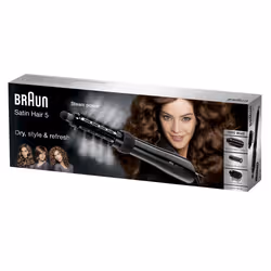 Braun Satin Hair 5 AS 530 Brosse soufflante à air chaud Noir, Argent, Violet 1000 W 2 m - Vue supplémentaire 2