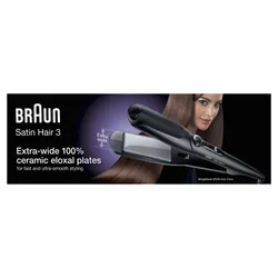 Braun Satin Hair 3 ST 310 Fer à lisser À chaleur Noir, Argent 2 m