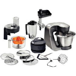 Bosch MUM57860 robot de cuisine 900 W 3,9 L Noir, Acier inoxydable