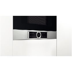 Bosch BEL634GS1 micro-onde Intégré (placement) 21 L 900 W Noir, Argent