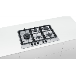 Bosch Serie 6 PCS7A5B90 plaque Acier inoxydable Intégré (placement) Gaz 5 zones