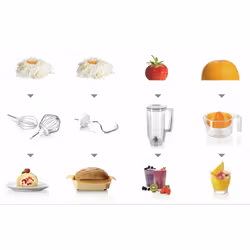 Bosch MUM5 Start Line universal robot de cuisine 800 W 3,9 L Orange, Argent, Transparent, Blanc - Vue supplémentaire 6