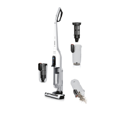 Bosch BBH625W60 aspirateur balai et balai électrique Sans sac Noir, Blanc
