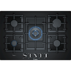 Bosch Serie 6 PPQ7A6B90 plaque Noir Intégré (placement) Gaz 5 zones