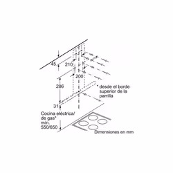 Bosch Serie 2 DWB76BC50 hotte Monté au mur Acier inoxydable 590 m³/h A - Vue supplémentaire 6