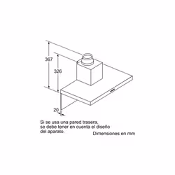 Bosch Serie 2 DWB76BC50 hotte Monté au mur Acier inoxydable 590 m³/h A - Vue supplémentaire 9