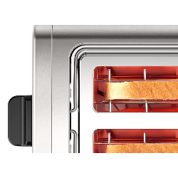 Bosch TAT4P420 grille-pain 2 part(s) 970 W Noir, Acier inoxydable