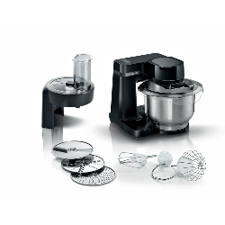 Bosch Serie 2 MUMS2EB01 robot de cuisine 3,8 L Noir, Acier inoxydable