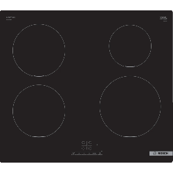 Bosch Serie 4 PUE611BB5E plaque Noir Intégré 60 cm Plaque avec zone à induction 4 zones