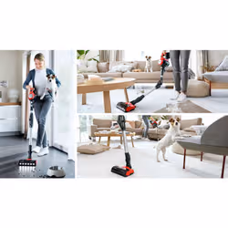 Bosch BCS711PET aspirateur balai et balai électrique Batterie Sec Sans sac 0,3 L Noir, Rouge 3 Ah - Vue supplémentaire 5
