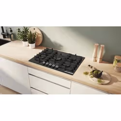 Bosch Serie 6 PPQ7A6I40 plaque Noir Intégré 75.2 cm Gaz 5 zone(s) - Vue supplémentaire 4