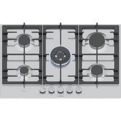 Bosch Serie 6 PCQ7A5I90 plaque Acier inoxydable Intégré 75 cm Gaz 5 zone(s)