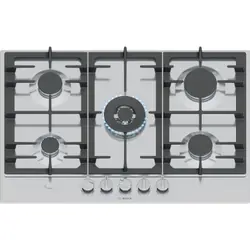 Bosch Serie 6 PCQ7A5I90 plaque Acier inoxydable Intégré 75 cm Gaz 5 zone(s)