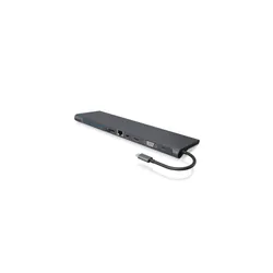 ICY BOX IB-DK2102-C Avec fil USB 3.2 Gen 1 (3.1 Gen 1) Type-C Anthracite, Noir