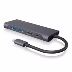 ICY BOX IB-DK4022-CPD Avec fil USB 3.2 Gen 1 (3.1 Gen 1) Type-C Anthracite, Noir - Vue supplémentaire 2