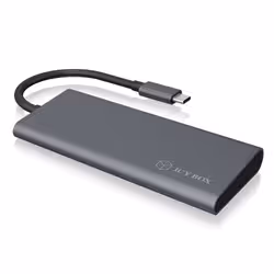 ICY BOX IB-DK4022-CPD Avec fil USB 3.2 Gen 1 (3.1 Gen 1) Type-C Anthracite, Noir - Vue supplémentaire 4