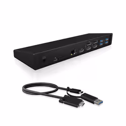 ICY BOX IB-DK2244AC Avec fil USB 3.2 Gen 1 (3.1 Gen 1) Type-C Noir - Vue supplémentaire 5