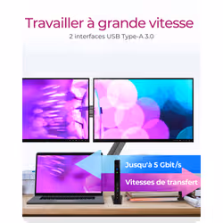 ICY BOX IB-DK2251AC Avec fil USB 3.2 Gen 2 (3.1 Gen 2) Type-A Noir - Vue supplémentaire 4