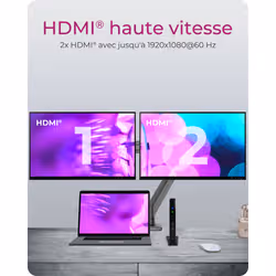 ICY BOX IB-DK2251AC Avec fil USB 3.2 Gen 2 (3.1 Gen 2) Type-A Noir - Vue supplémentaire 5