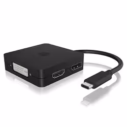 ICY BOX IB-DK1104-C adaptateur graphique USB 3840 x 2160 pixels Noir - Vue supplémentaire 2
