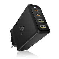 ICY BOX IB-PS104-PD Ordinateur portable, Smartphone, Tablette Noir Secteur Charge rapide Intérieure